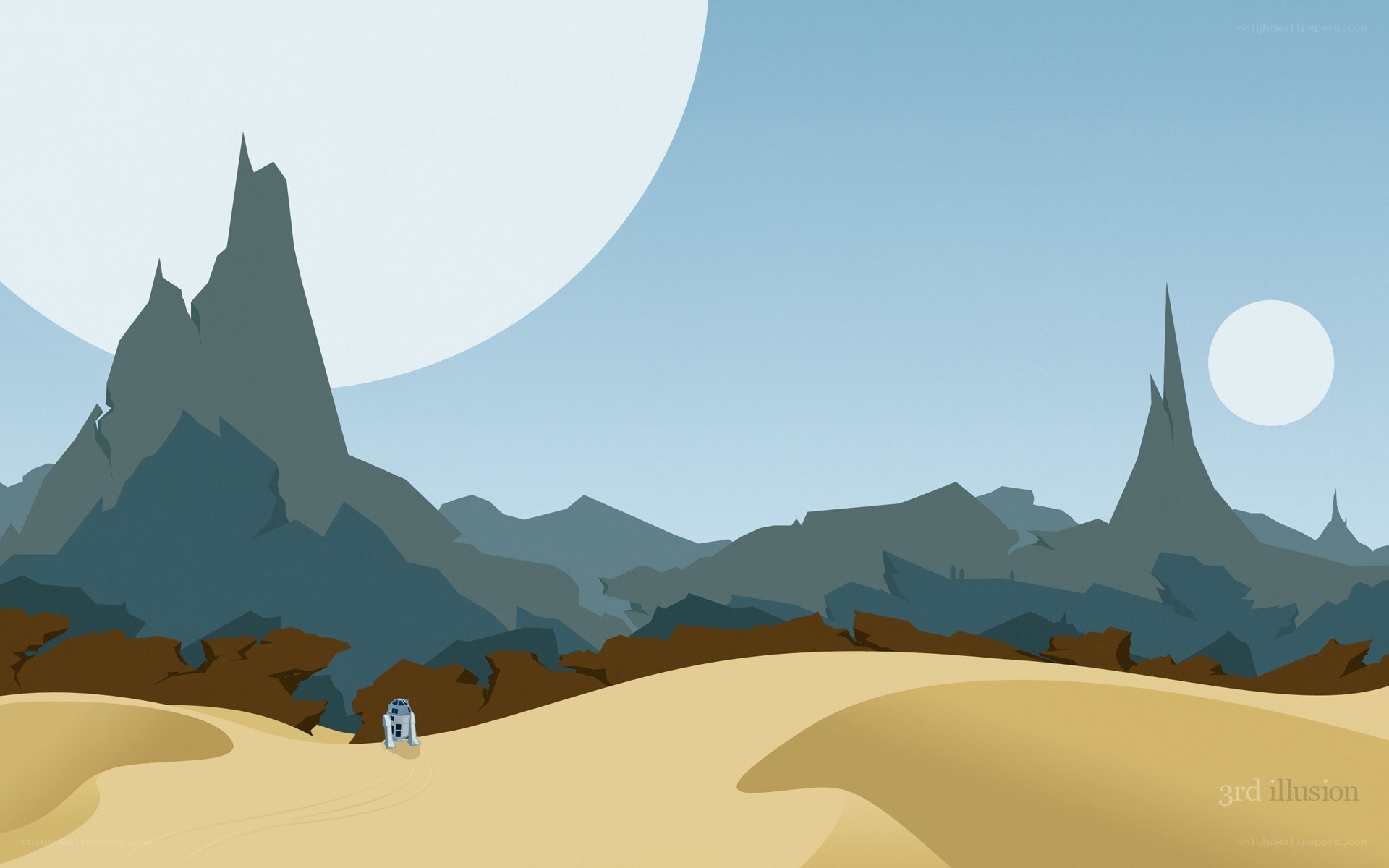 R2-D2 on a desert planet
