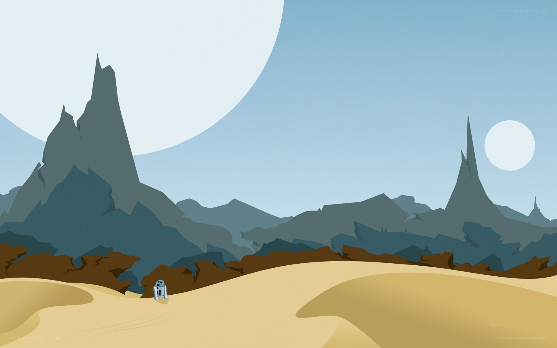 R2-D2 on a desert planet