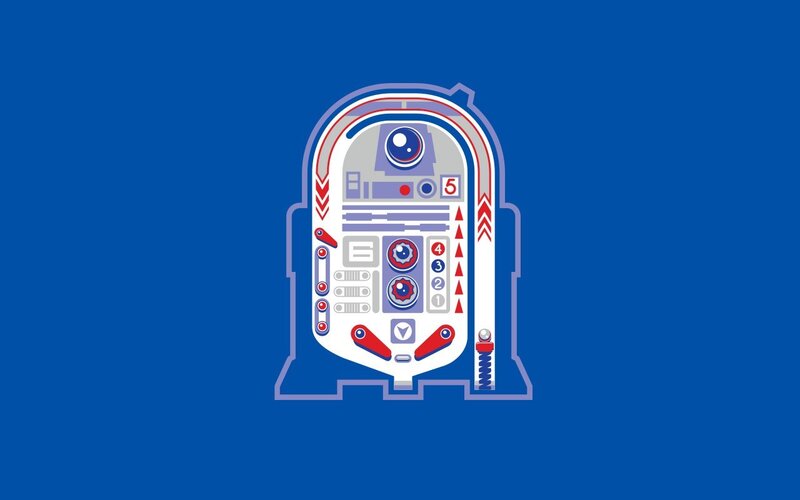 R2-D2 Pinball Machine — Blue