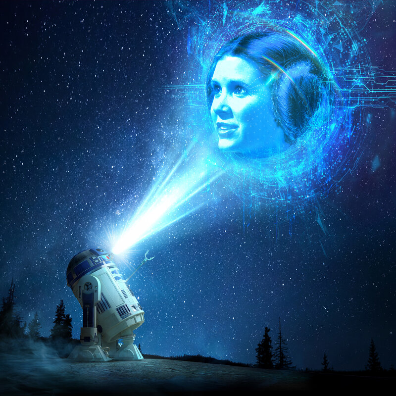 R2-D2 Projecting Hologram