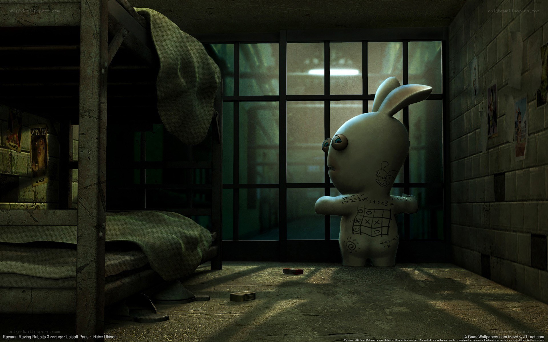 Rabbid in a prison cell