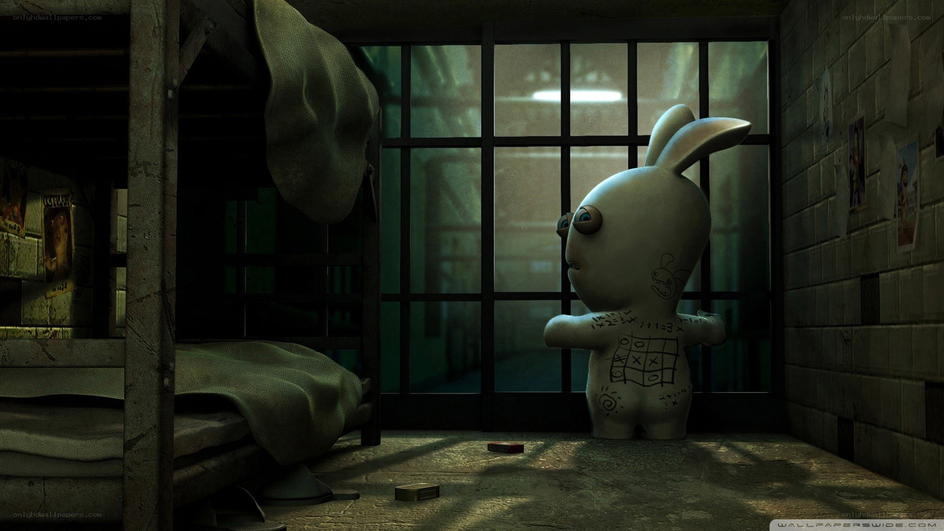 Rabbid in a prison cell