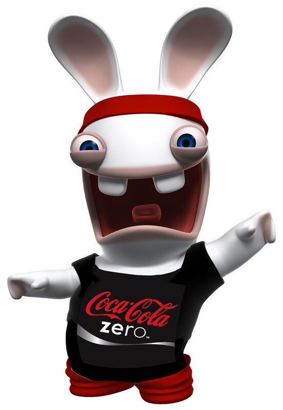 Rabbid in Coca-Cola Zero outfit