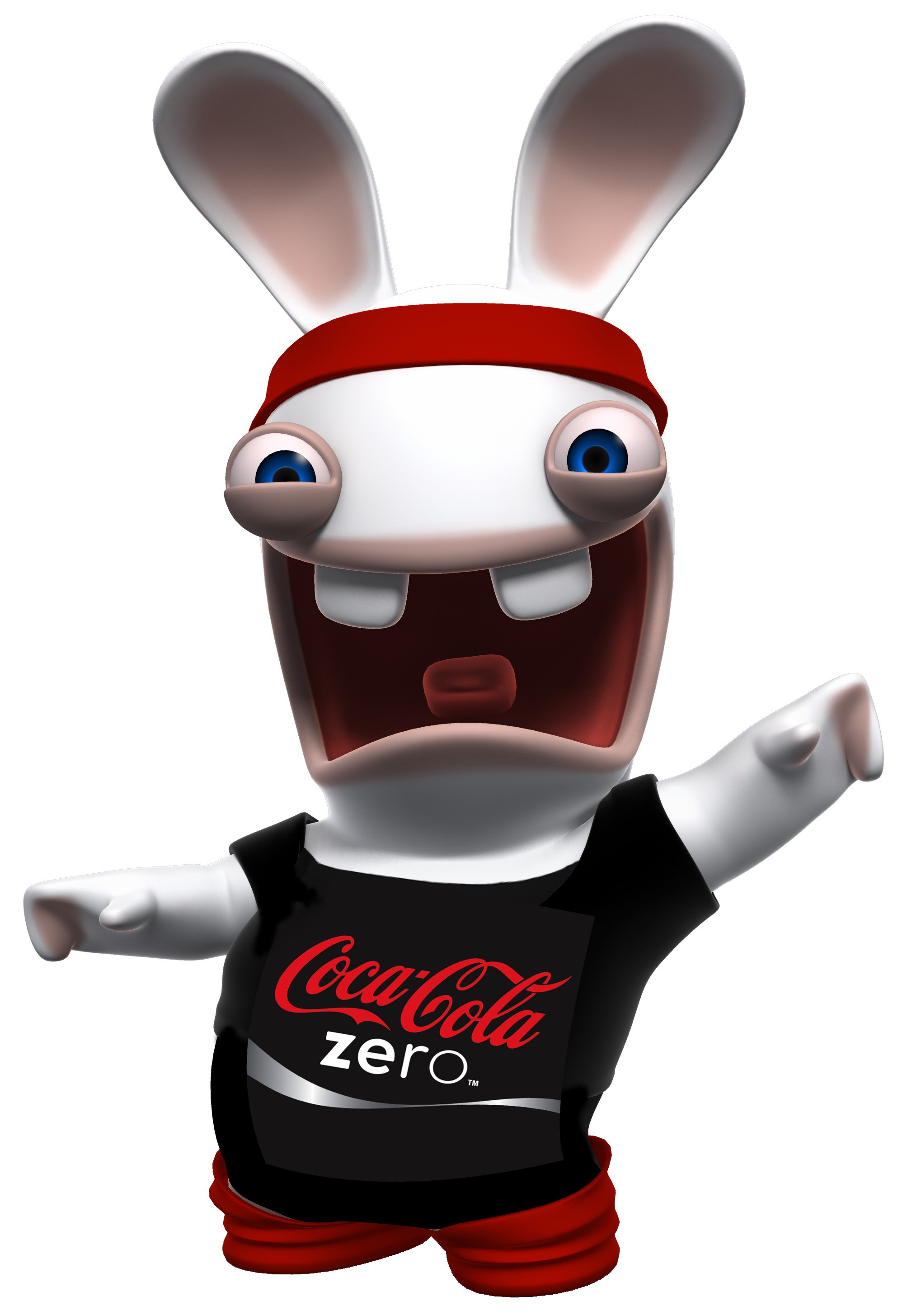 Rabbid in Coca-Cola Zero outfit