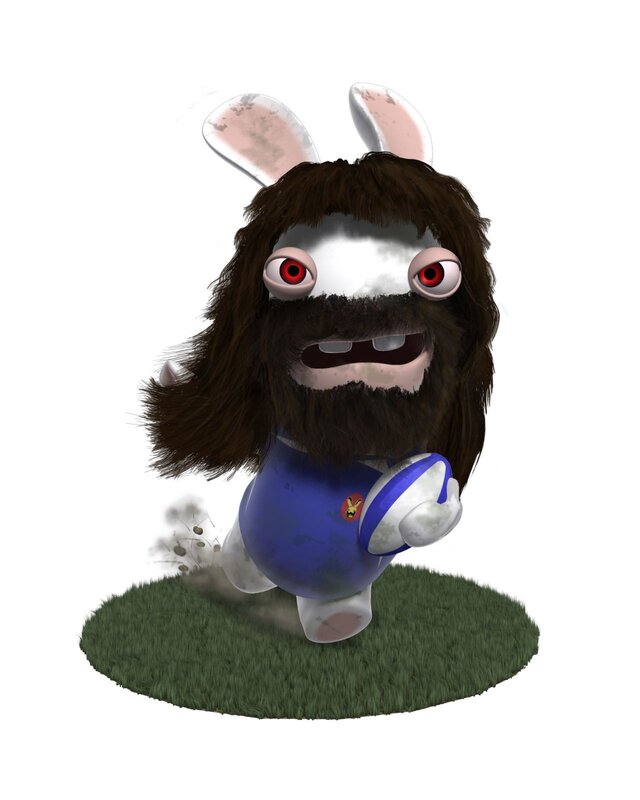 Rabbid rugby player