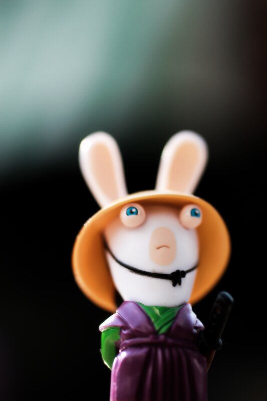 Rabbid samurai figurine