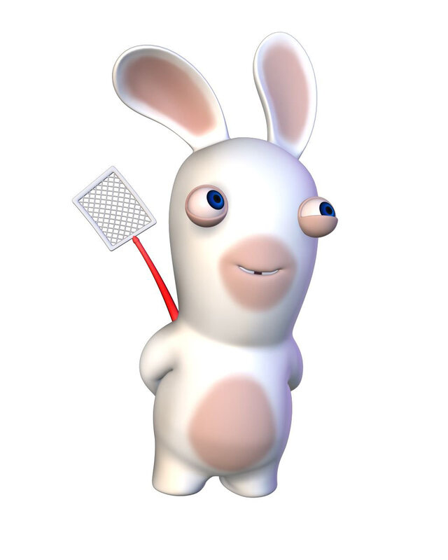 Rabbid with fly swatter