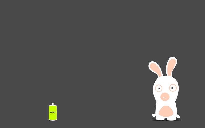 Rabbid with paint can