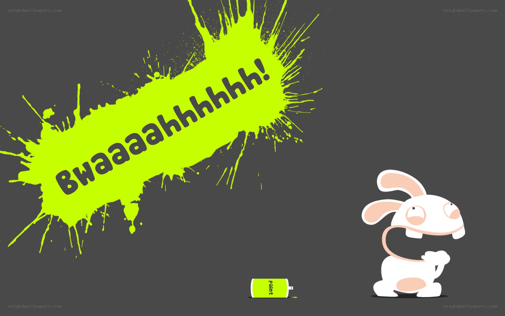 Rabbid with paint splatter
