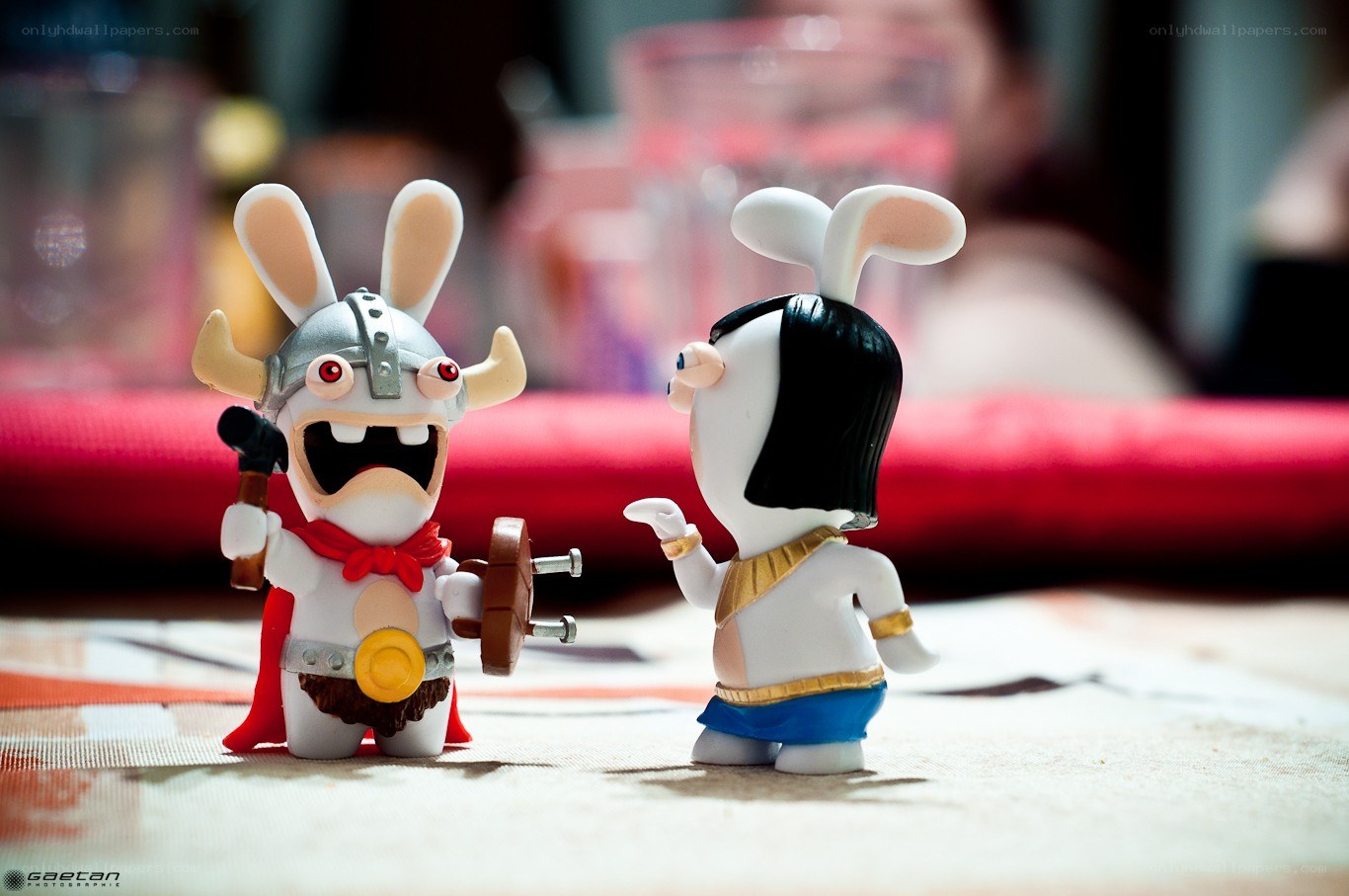 Rabbids figurines in costumes