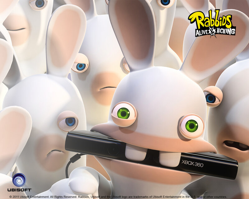 Rabbids Holding Xbox 360 — White