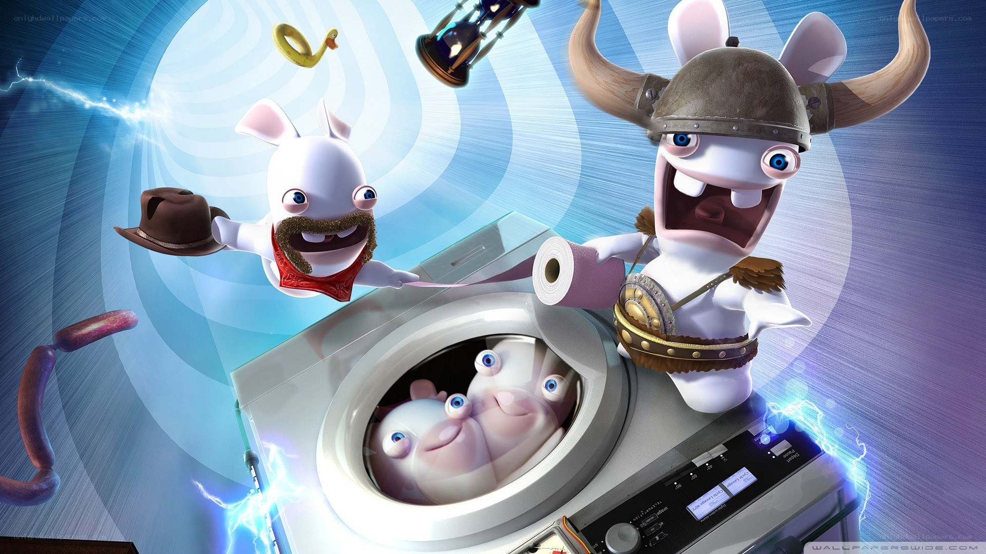 Rabbids in a washing machine