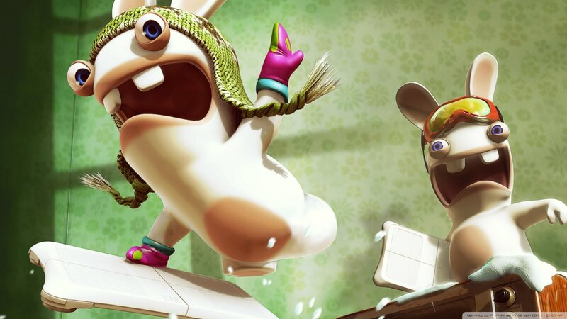 Rabbids on a Skiing Adventure