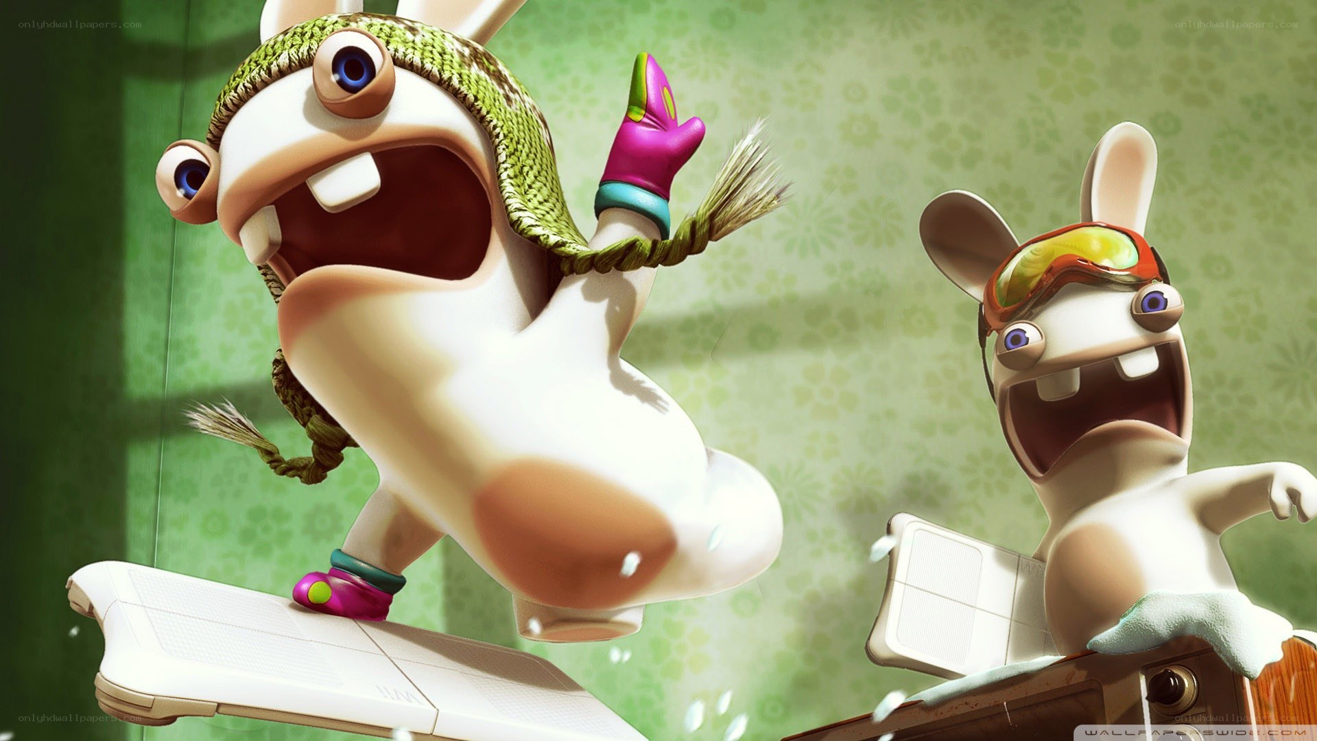 Rabbids on a Skiing Adventure