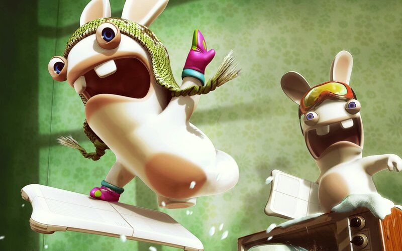 Rabbids on a Wii board