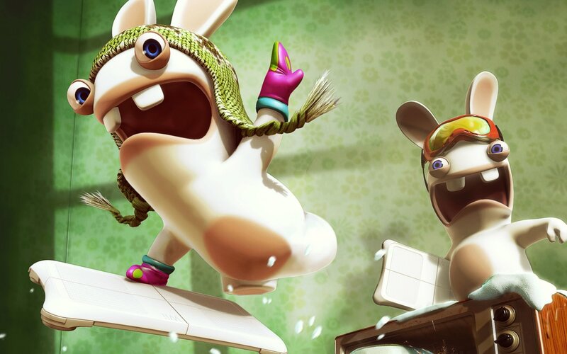 Rabbids on a Wii board