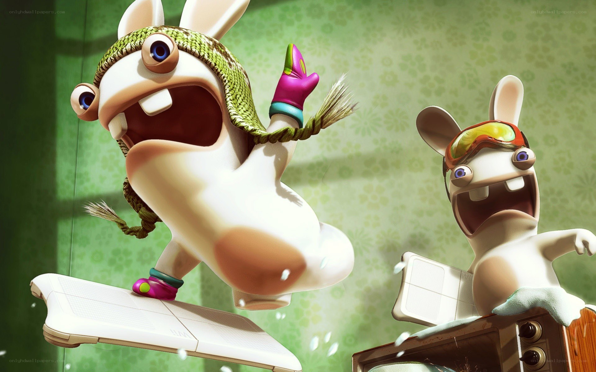 Rabbids on a Wii board