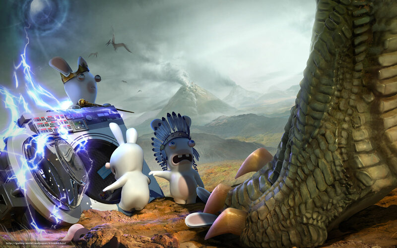 Rabbids with a washing machine