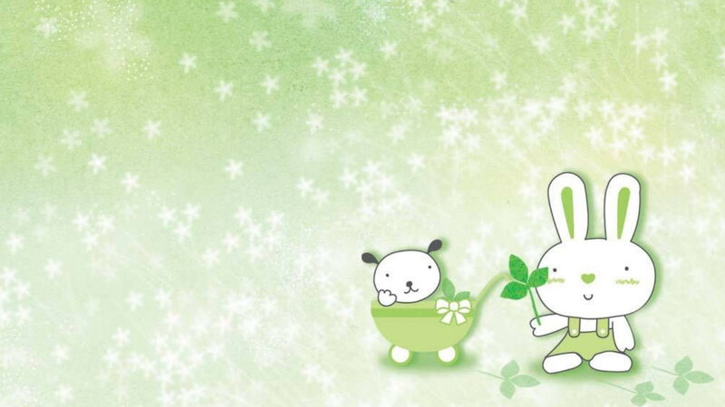 Rabbit and Puppy Illustration