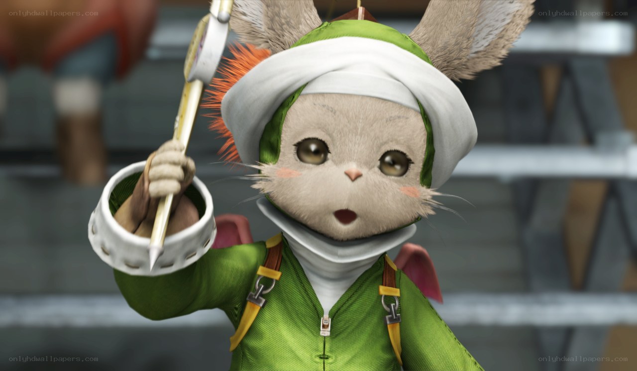 rabbit character holding a staff