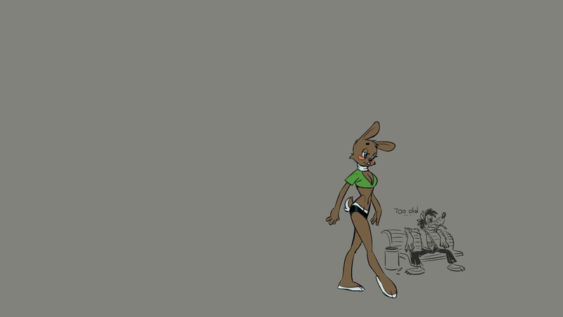 rabbit character walking