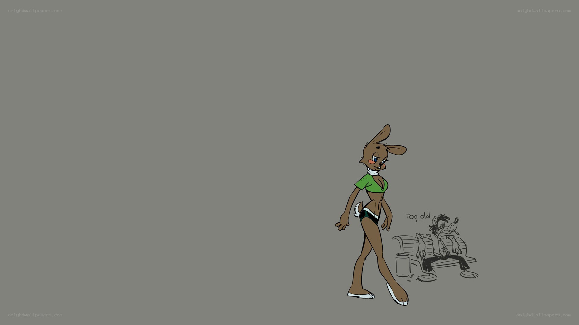 rabbit character walking