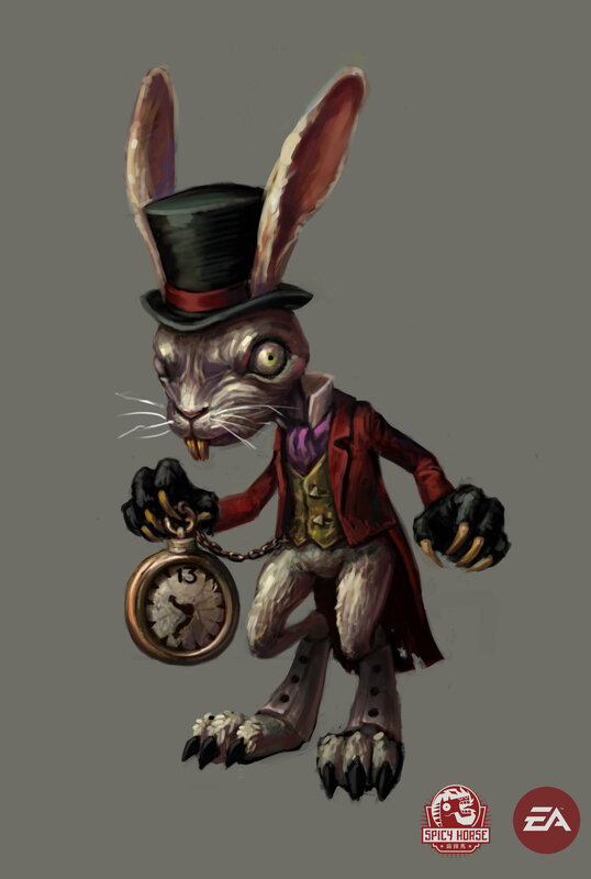 rabbit character with pocket watch