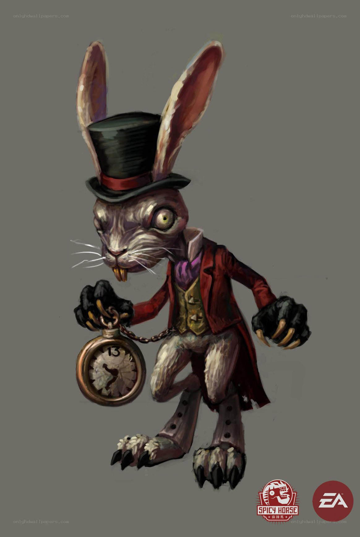 rabbit character with pocket watch