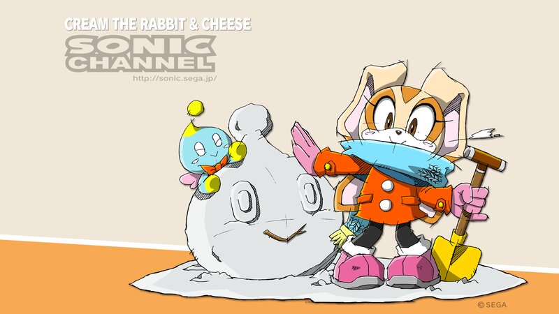 Rabbit Character with Snowman