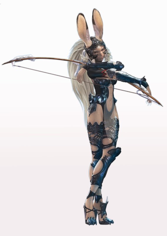 rabbit-eared archer in armor