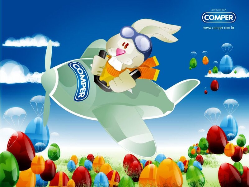 Rabbit Flying Airplane