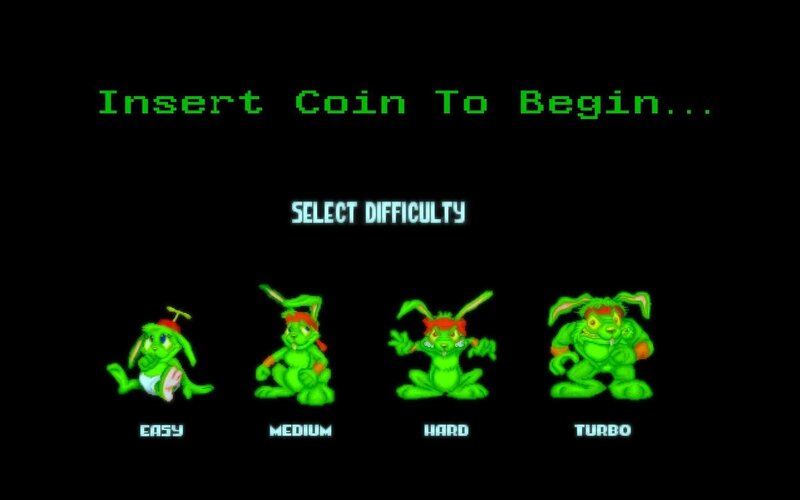 Rabbit game difficulty screen