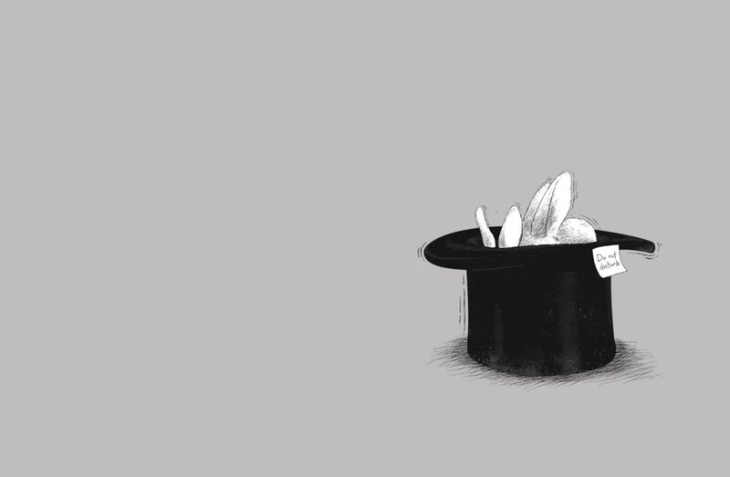 Rabbit in a Hat — Black, Calm