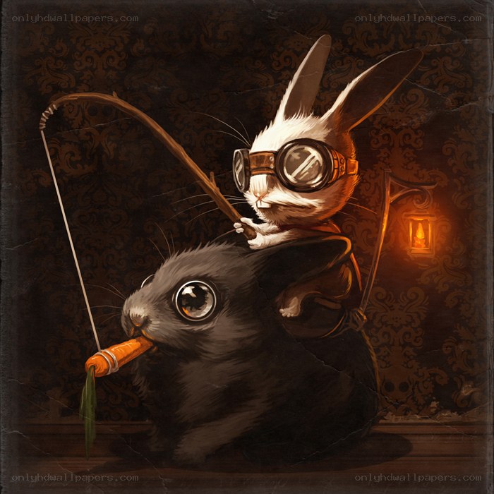 Rabbit riders with carrots
