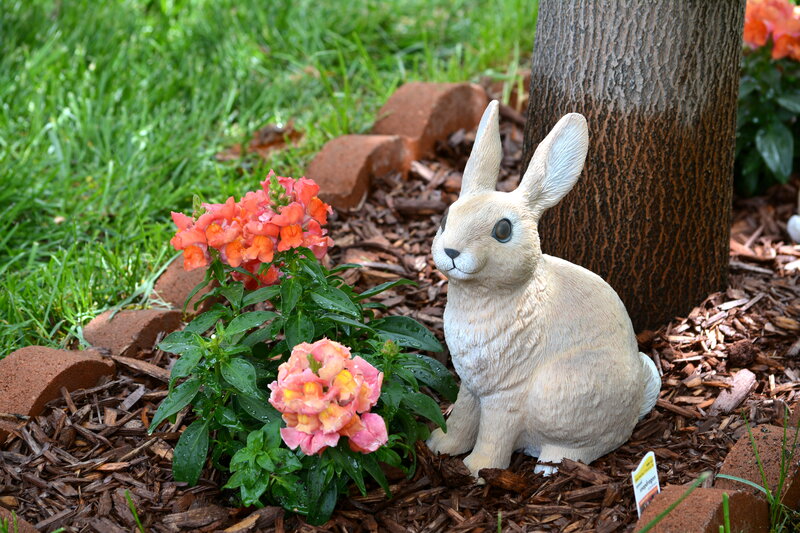 Rabbit Statue in Garden