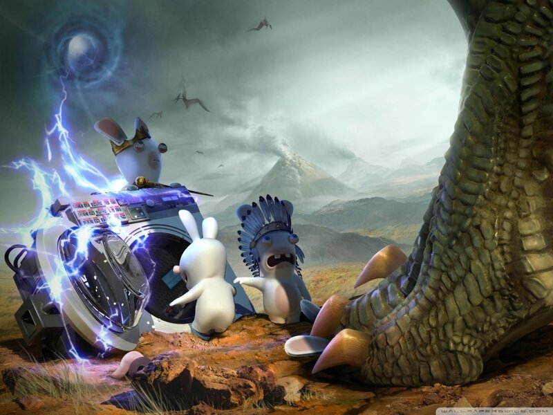 Rabbits with Dinosaur