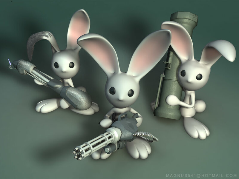 Rabbits with weapons
