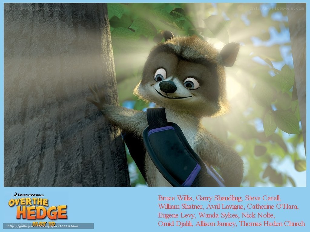 Raccoon character from Over the Hedge