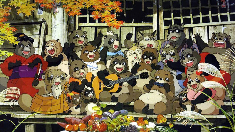 Raccoon family celebration