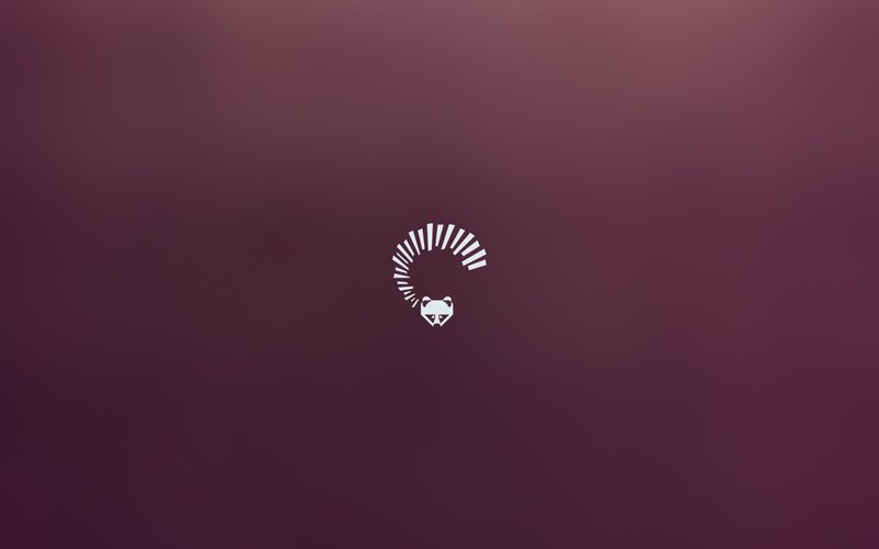 Raccoon Head Logo — Purple, Minimalist