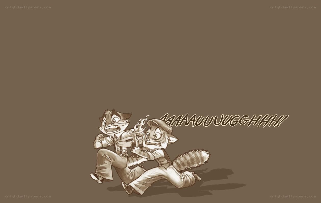 Raccoons in distress
