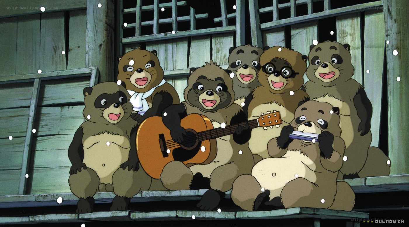 raccoons playing music together