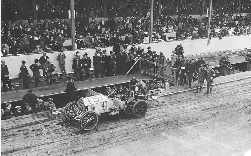 Race car at a historic track