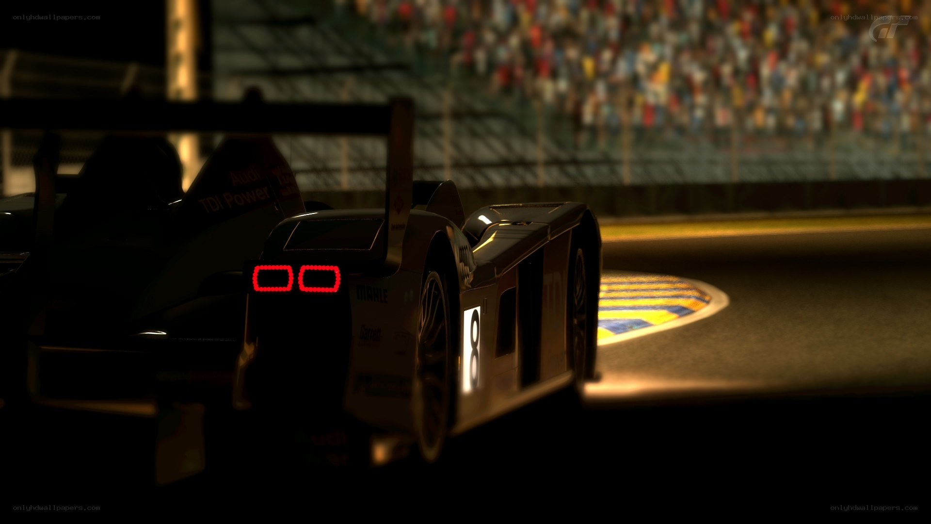 race car at night