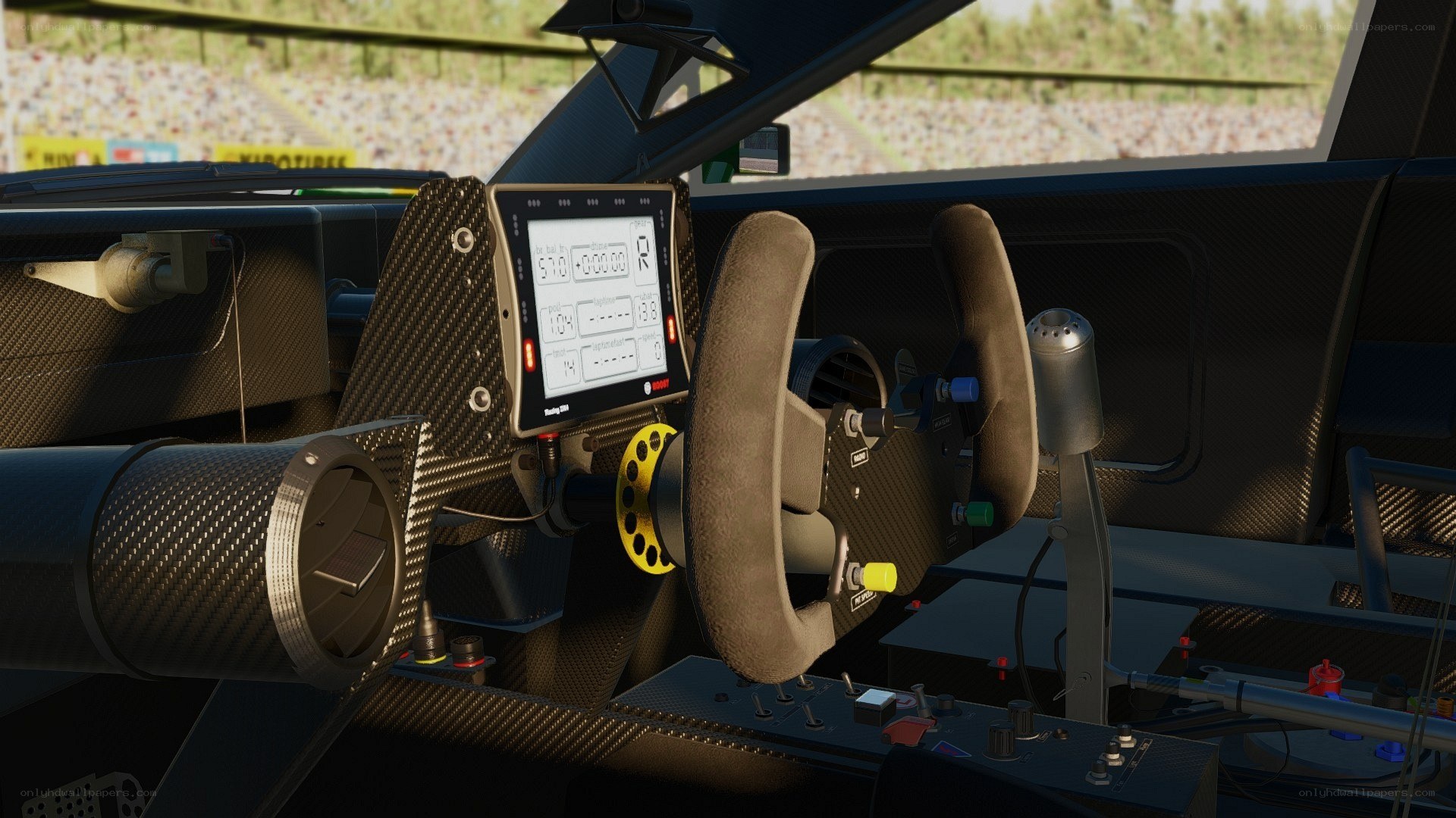 race car cockpit interior