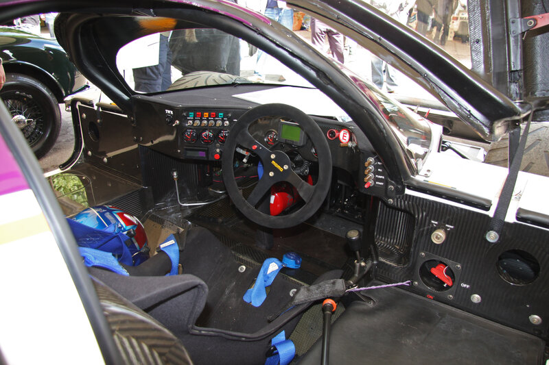 Race car cockpit interior