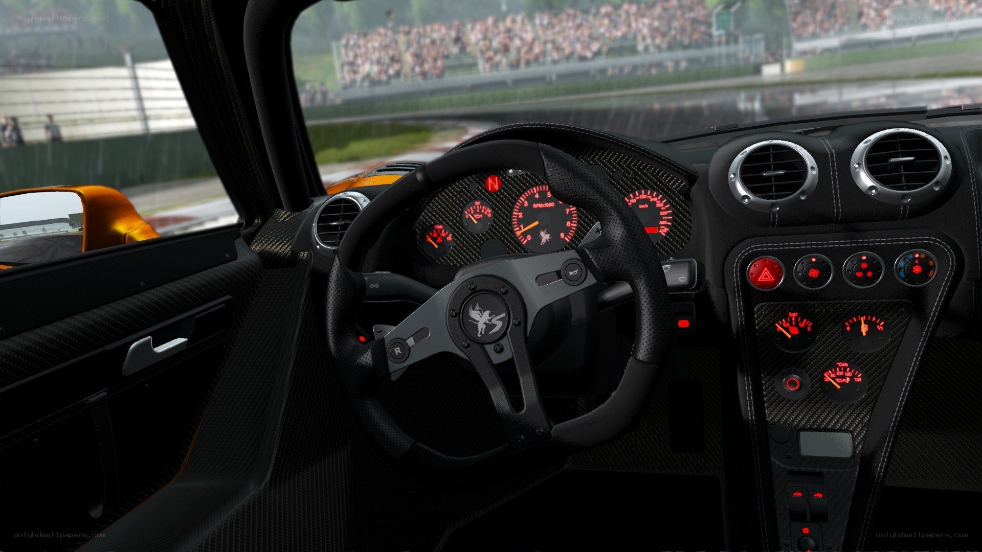 race car cockpit interior