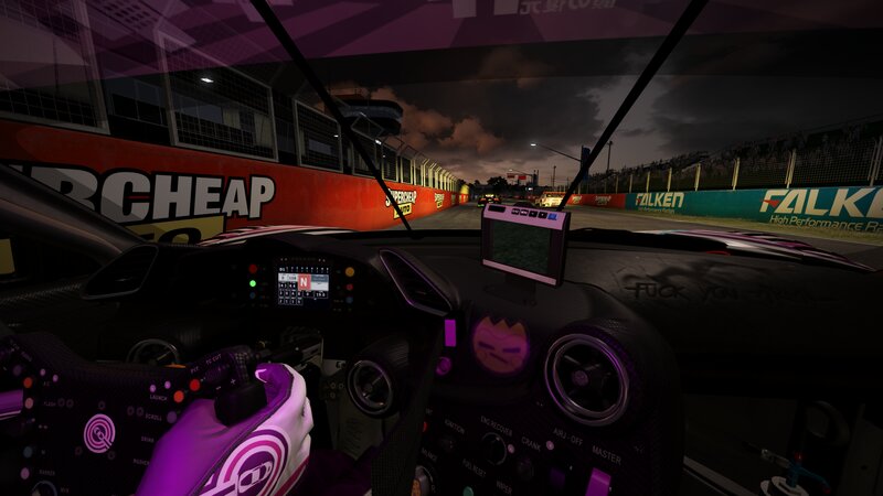 Race Car Cockpit View — Black