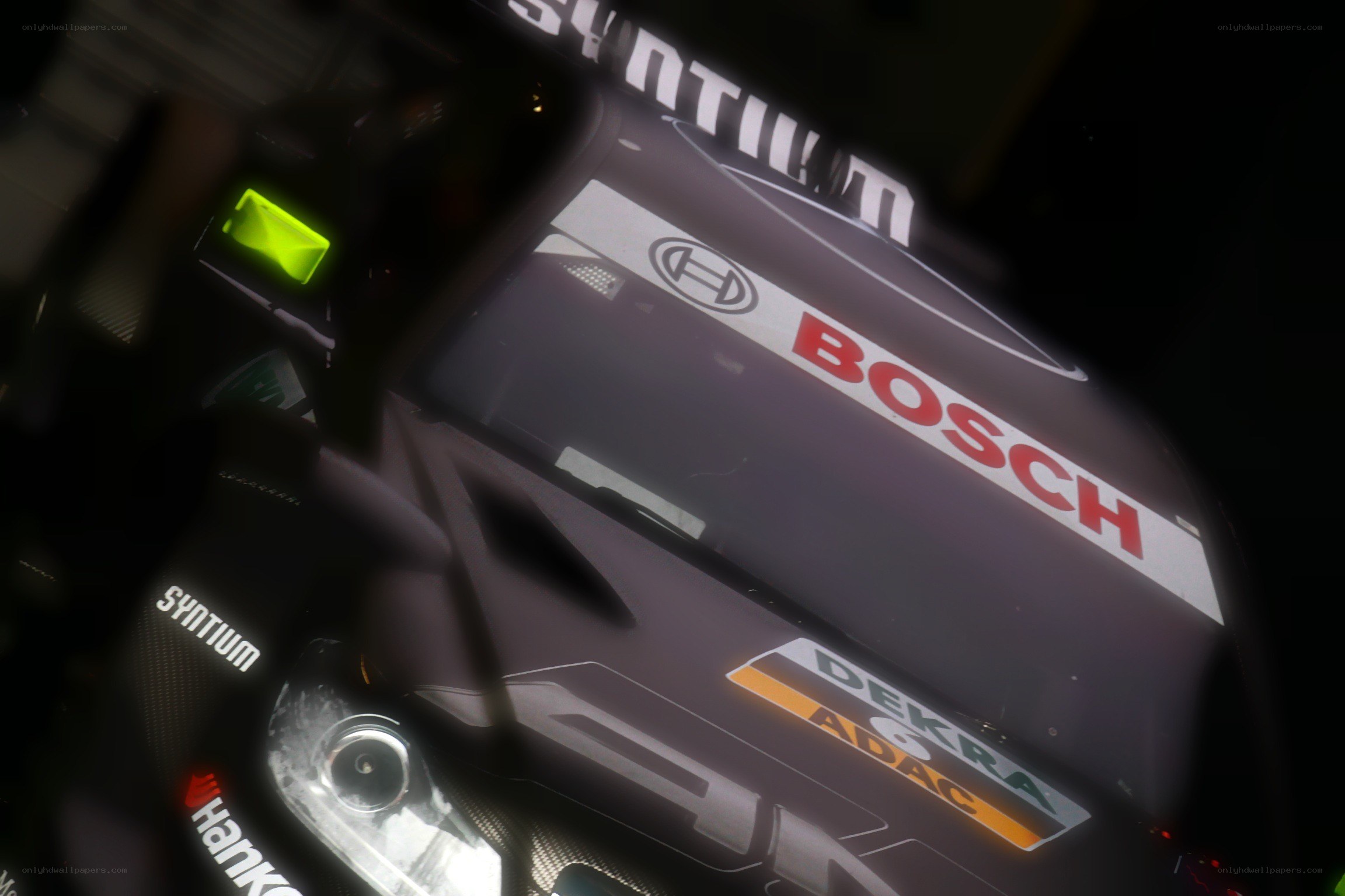 race car cockpit view