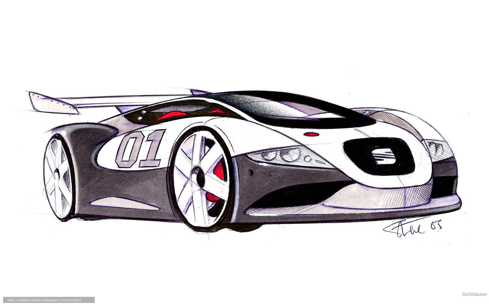 race car concept sketch
